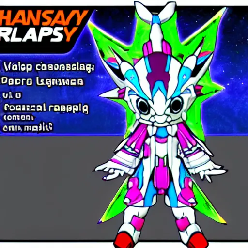 Image similar to phantasy star online rappy