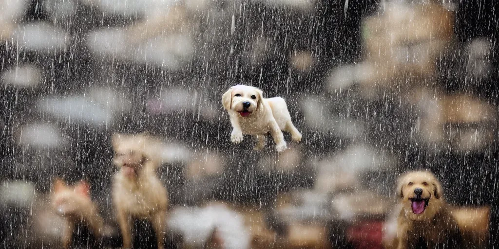 Image similar to photo raining cats and dogs