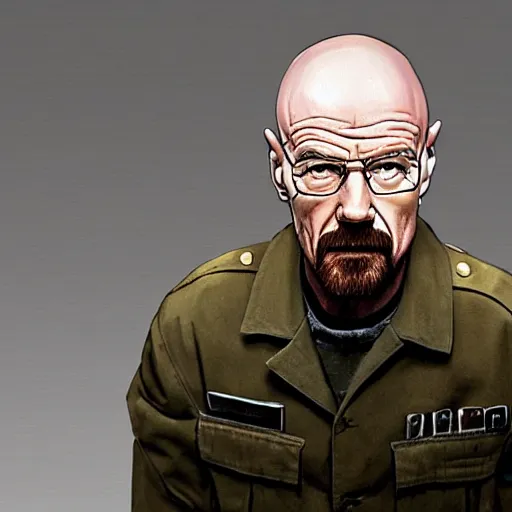 Image similar to walter white as a soldier