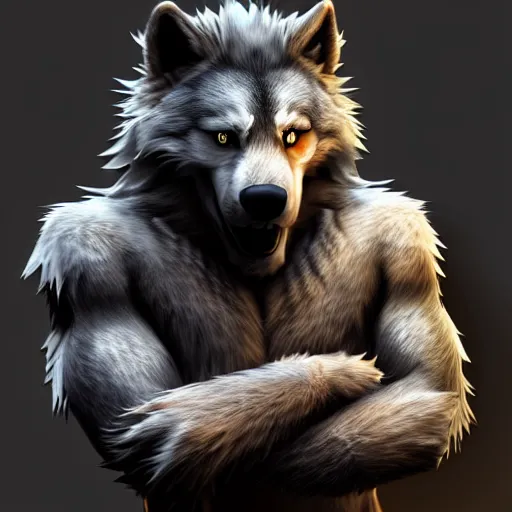 Prompt: cute handsome cuddly werewolf from van helsing unreal engine hyperreallistic render 8k character concept art masterpiece