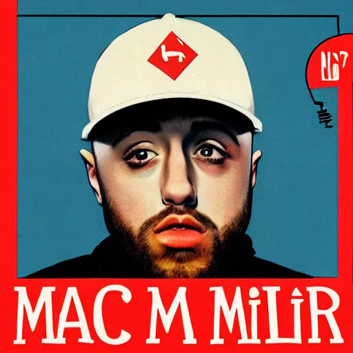 Image similar to the cover of a rap album by mac miller in the year 1960, detailed