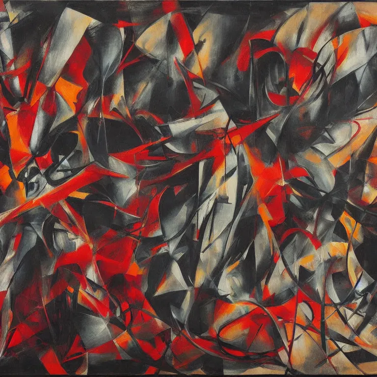 Image similar to Abstract artwork that illustrate the mood and intensity of the Seventh Symphony.