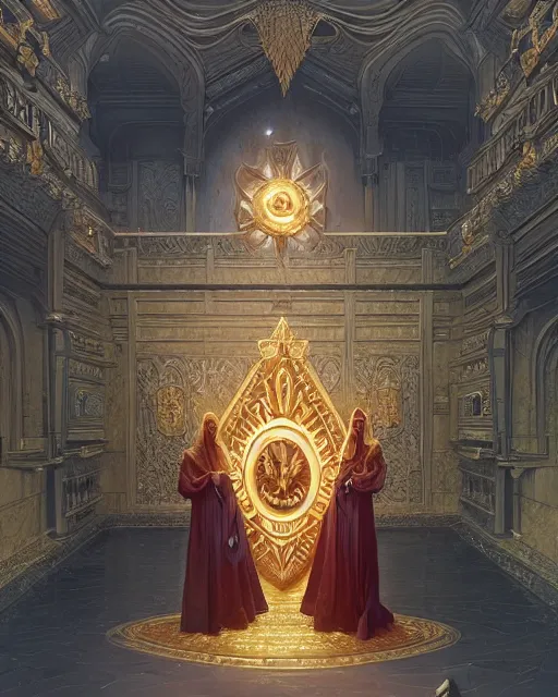 Image similar to highly detailed surreal vfx portrait of a blessed shield in a majestic castle by golden tree, stephen bliss, unreal engine, greg rutkowski, loish, rhads, beeple, makoto shinkai and lois van baarle, ilya kuvshinov, rossdraws, tom bagshaw, alphonse mucha, global illumination, detailed and intricate environment