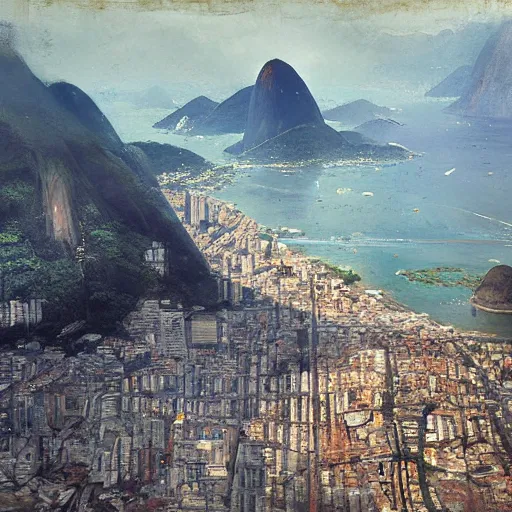 Prompt: rio de janeiro, botafogo, by jeremy mann, photorealistic, 8 k