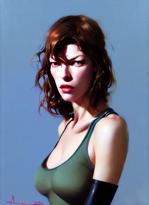 Prompt: milla jovovich | | fine detail!! anime!! realistic shaded lighting!! poster by ilya kuvshinov katsuhiro otomo, magali villeneuve, artgerm, jeremy lipkin and michael garmash and rob rey, enjoy herself