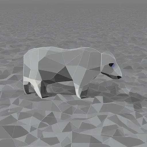 Prompt: low polygon capybara