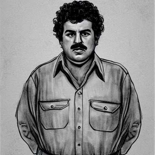 Prompt: a portrait of pablo escobar