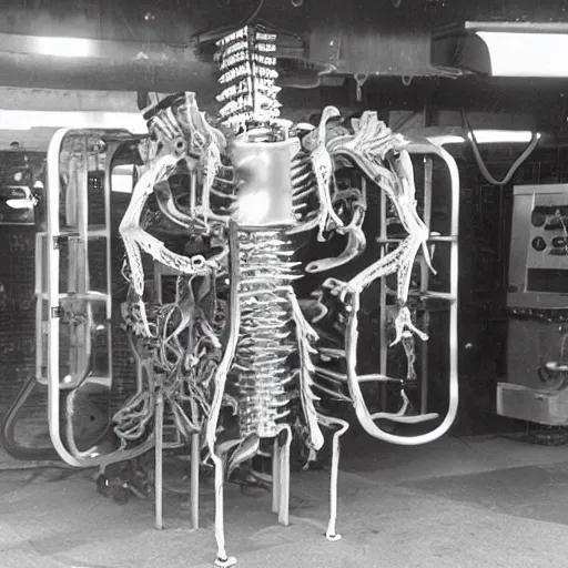 Image similar to a scary machine with many arms