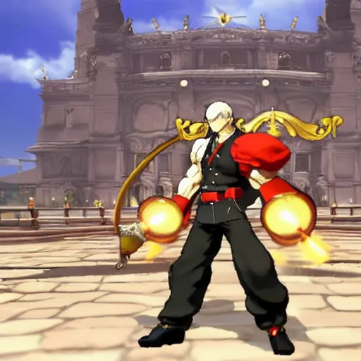 Prompt: alexander lukashenko as a character in guilty gear strive game.