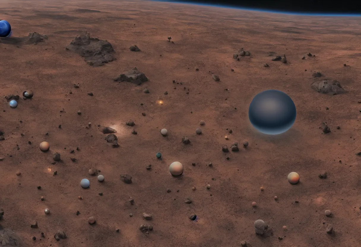 Image similar to planetary view of alien planet atmosphere matte painting, beautiful render, octane render, concept art