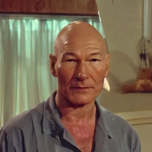 Image similar to patrick stewart in spongebob squarepants show in bikini bottom