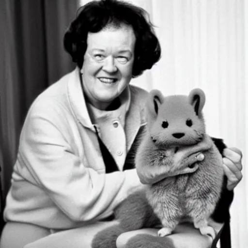 Image similar to photo of julia child as a calico critters