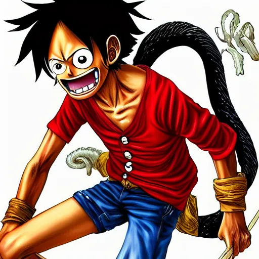 Image similar to realistic monkey. d luffy from one piece