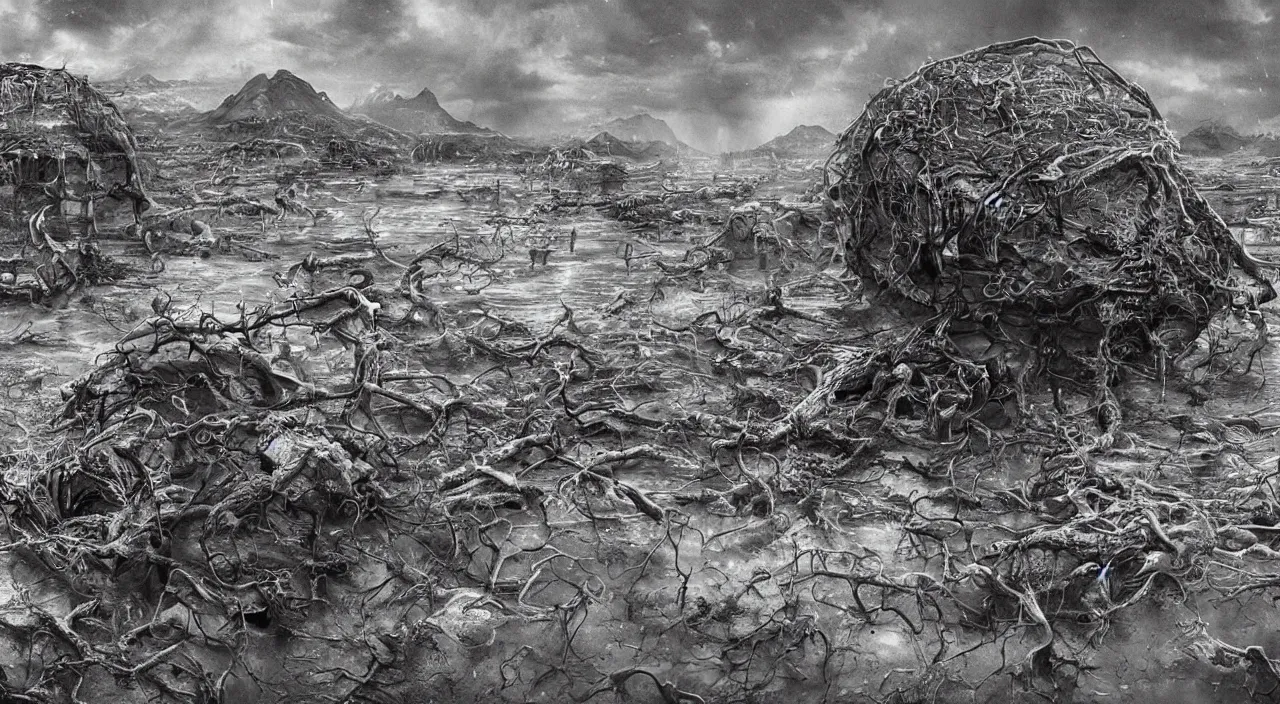 Image similar to The last rain on earth, death, hyper detailed photorealistic