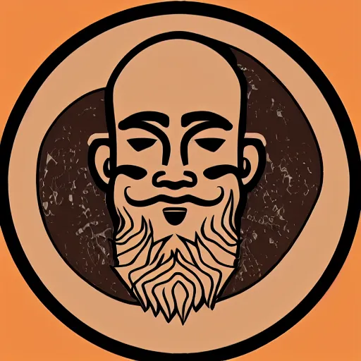 Image similar to bearded man turns bowl using woodlathe, vector art