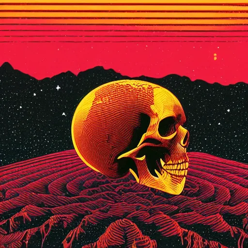 Image similar to ngc 3132 melting mysterious skull landscape by Casey Weldon, dan mumford 8k ultra high definition, upscaled, perfect composition , golden ratio, edge of the world, image credit nasa nat geo