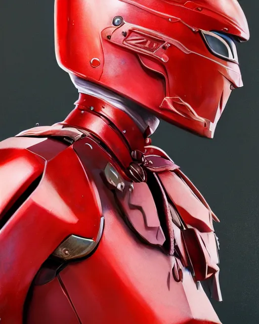 Image similar to highly detailed full body character portrait helmet magical red head girl Tokusatsu Suit concept painting with detailed face by J. C. Leyendecker and Edmund Blair, octane render, 8k, high quality, award winning masterpiece, HDR,