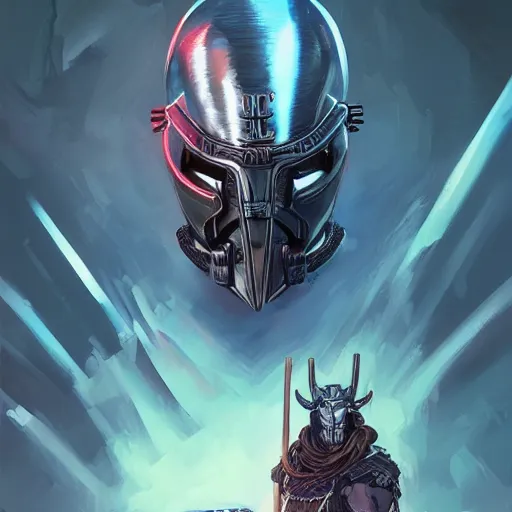 Image similar to cyberpunk viking helmet mask warrior goddess robot ninja fantasy, art gta 5 cover, official fanart behance hd artstation by jesper ejsing, by rhads, makoto shinkai and lois van baarle, ilya kuvshinov, ossdraws