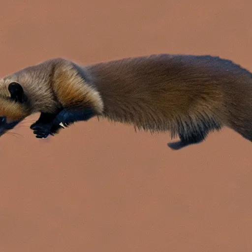 Image similar to a marten exploring the surface of mars