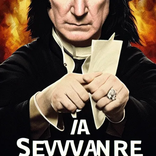 Image similar to A poster of Severus Snape wanted by the ministry ofof magic