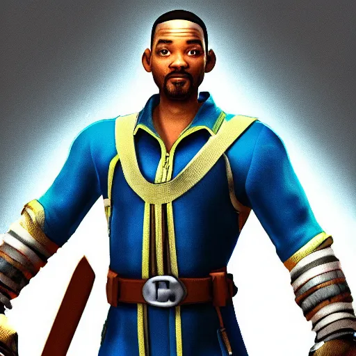 Image similar to Will Smith as a character in Super Smash Bros