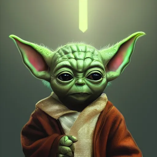 Prompt: Baby Yoda as a loading screen for Grand Theft Auto 5, intricate, highly detailed, digital painting, artstation, concept art, sharp focus, illustration, art by greg rutkowski and alphonse mucha