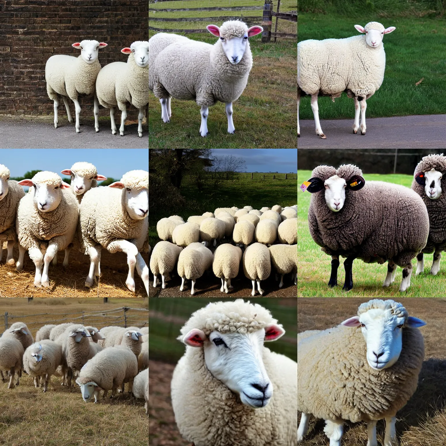 Prompt: sheared sheep