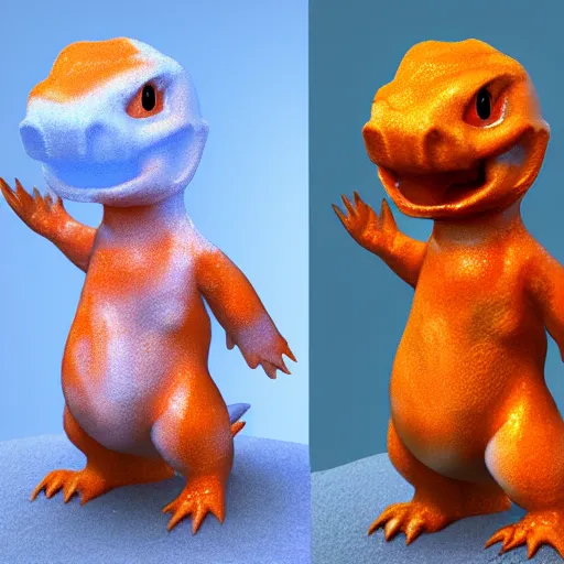 Prompt: ice sculpture of charmander, no coloring, concept art, octane render, unreal engine 5, highly detailed, high quality, 8 k, soft lighting, realistic face, path traced