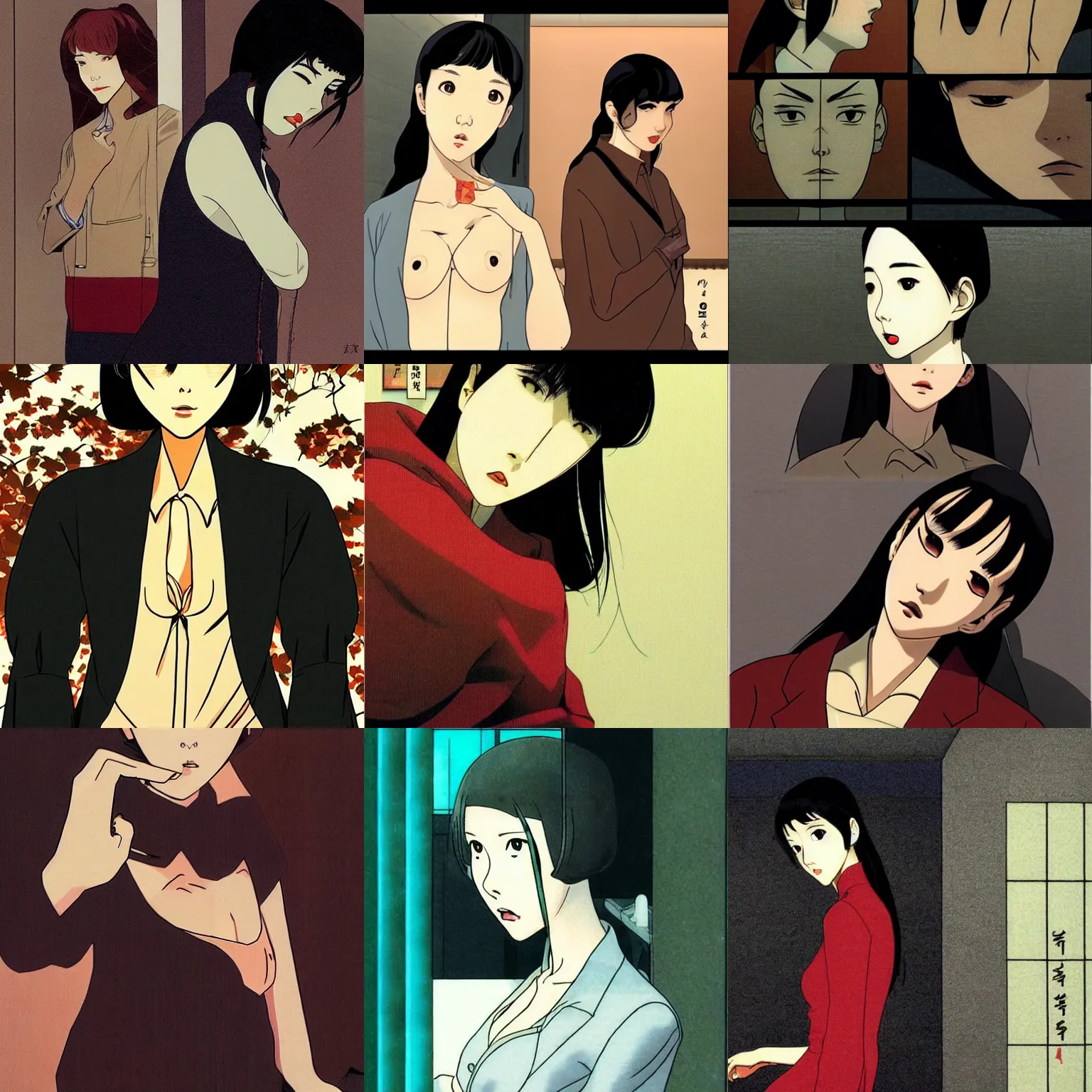 Prompt: lee jin - eun by satoshi kon, rule of thirds, seductive look, beautiful