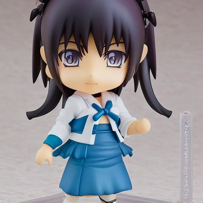 Prompt: rumi usagiyama , An anime Nendoroid of rumi usagiyama , figurine, detailed product photo