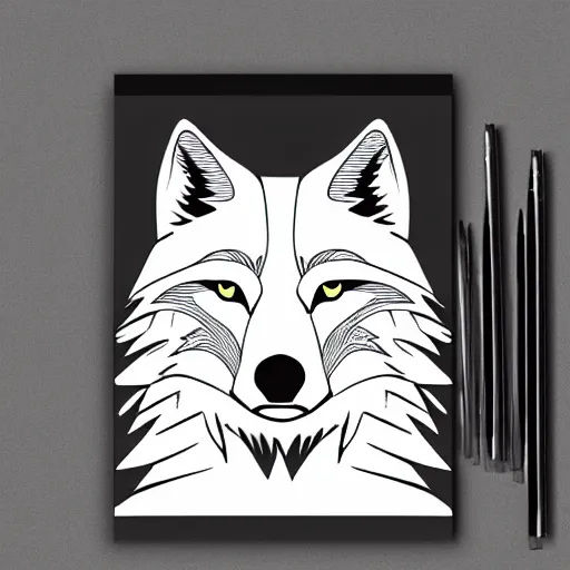 Image similar to wolf template base, digital line-art, full-body sideways view, simple, black and white, coloring book style, high quality, HD, 8K