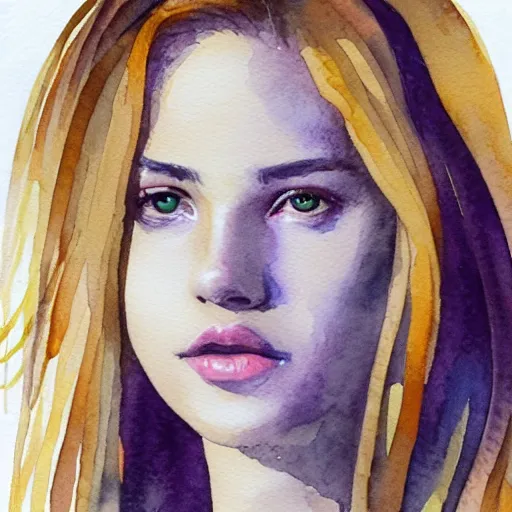 Prompt: watercolor art on paper, leo girl portrait, highly detailed, artstation, masterpiece, award - winning