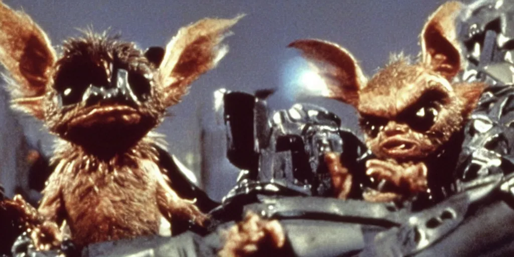 Prompt: frame from the avengers gremlins
