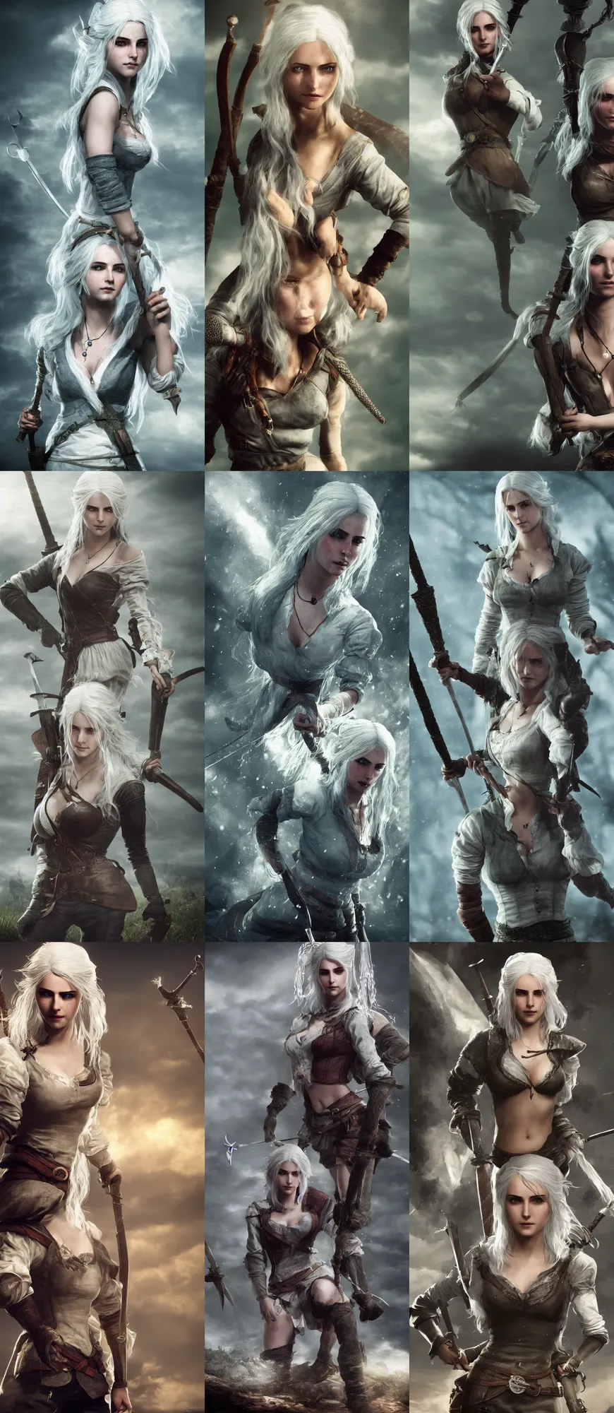 Prompt: full body beatiful Ciri from the witcher, attractive pose, cinematic, wallpaper