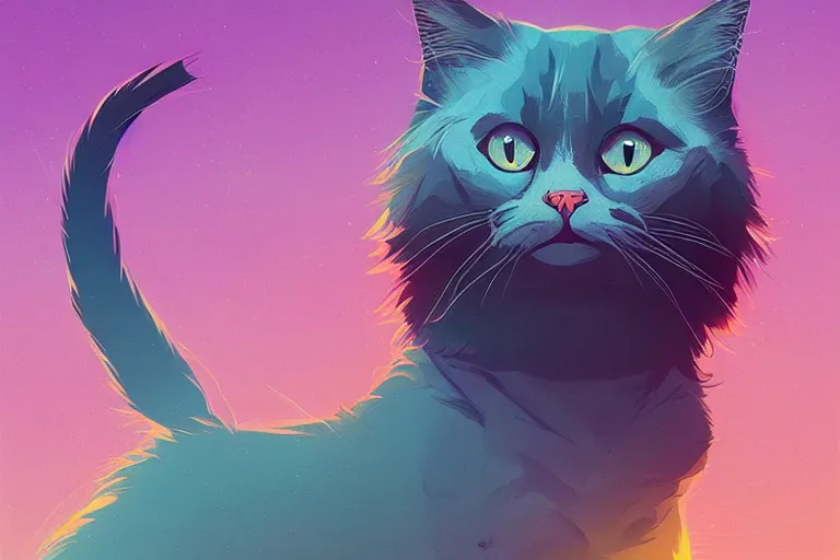 Image similar to ragdoll cat by petros afshar and james gilleard and alena aenami, trending on deviantart, masterpiece, detailed, warm colors