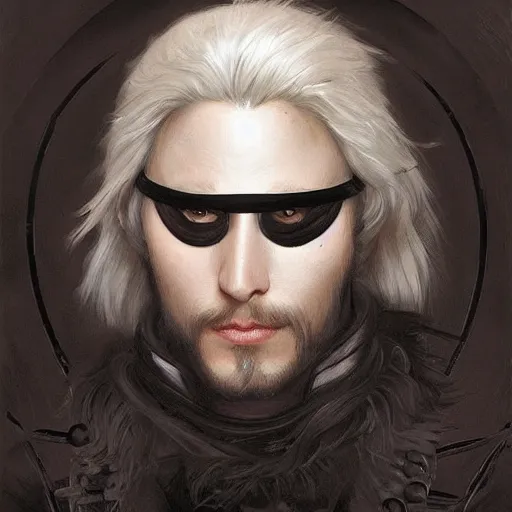 Image similar to portrait, male humanoid black cat, eye patch on one eye, black fur, pirate, doctor, pirate clothes, d & d, fantasy, intricate, elegant, highly detailed, digital painting, artstation, concept art, matte, sharp focus, illustration, art by artgerm and greg rutkowski and alphonse mucha