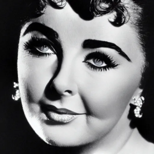 Image similar to face of 2020 Elizabeth Taylor