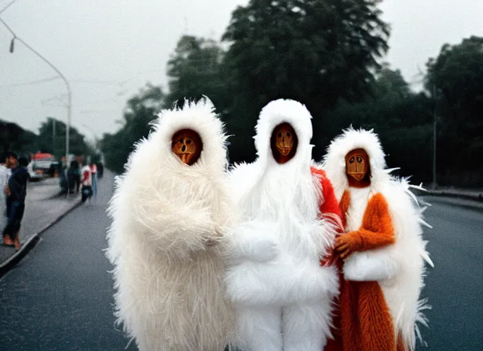 face portrait, woman age 2 0 in a puffy sheep costume,, Stable Diffusion