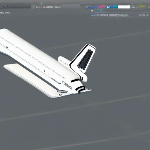 Prompt: a CFD Simulation of a spaceshuttle