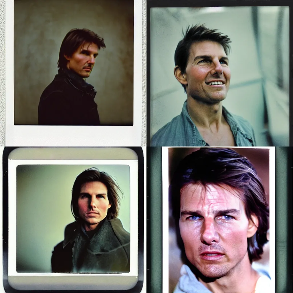 Prompt: color polaroid of Tom Cruise by Andrei Tarkovsky