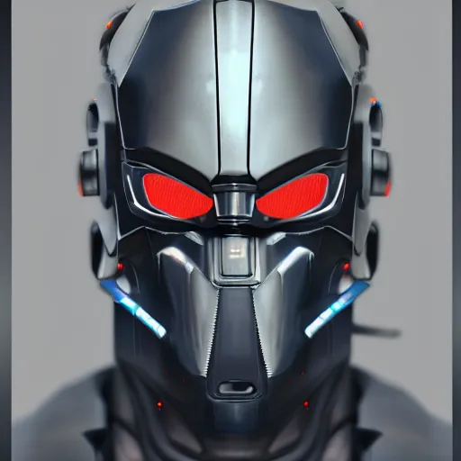 Image similar to studio headshot portrait, cybernetic ninja, symmetric cyberpunk ninja mask by yoji shinkawa, high detail, accurate, moebius style, inspired by metal gear solid and cyberpunk 2 0 7 7