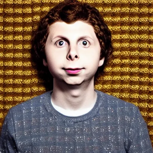 Prompt: Micheal Cera made of Legos