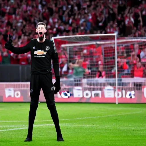 Image similar to david de gea singing opera