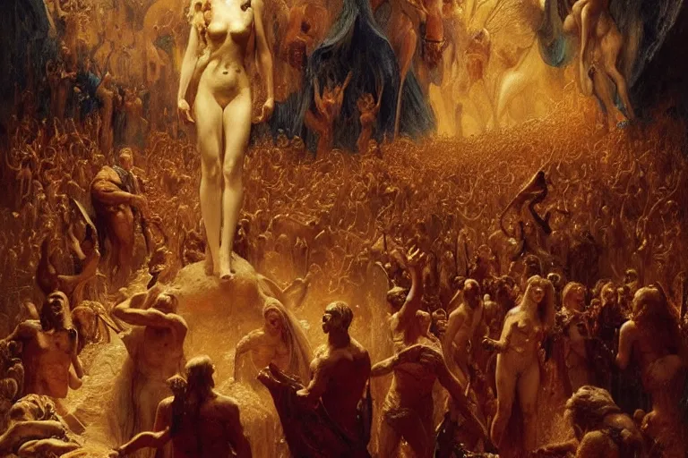 Image similar to the seventh circle of hell from dante's divine comedy. highly detailed painting by gaston bussiere, craig mullins, j. c. leyendecker 8 k