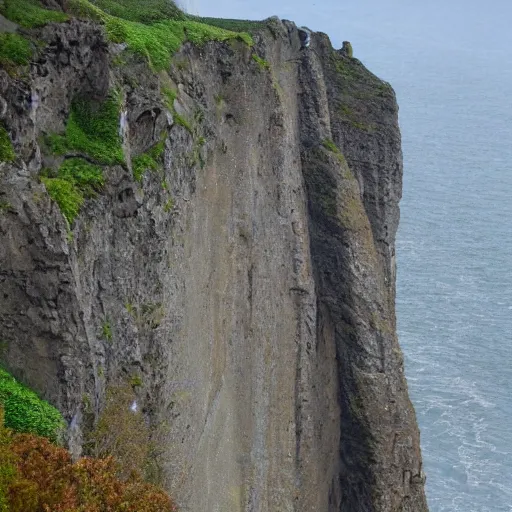 Prompt: sheer cliff