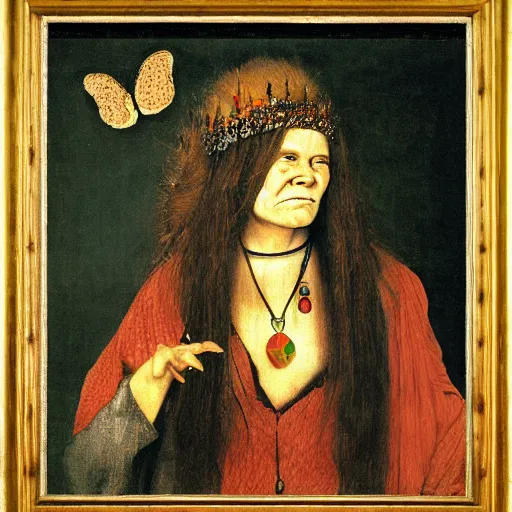 Prompt: janis joplin by hieronymus bosch