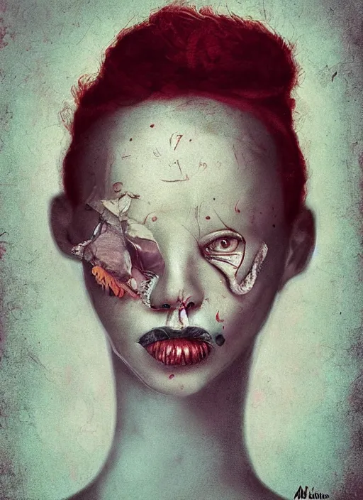 Image similar to a princess with an ugly face by lisa keene style by anja millen