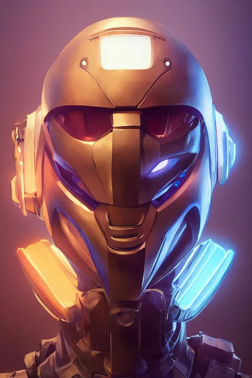 Image similar to epic mask helmet robot ninja portrait stylized as fornite style game design fanart by concept artist gervasio canda, behance hd by jesper ejsing, by rhads, makoto shinkai and lois van baarle, ilya kuvshinov, rossdraws global illumination radiating a glowing aura global illumination ray tracing hdr render in unreal engine 5