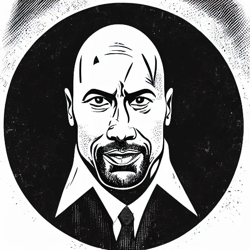 Prompt: A portrait of Dwayne Johnson, in the style of Mappa,