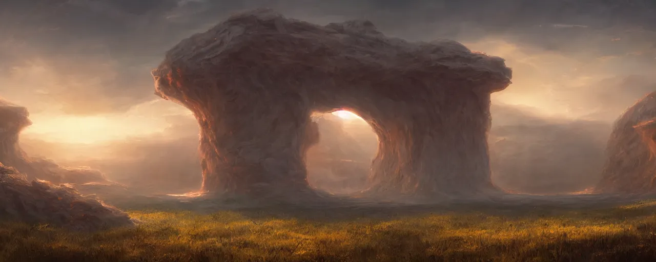 Prompt: Concept_Art_of_cinematography_from_Terrence_Malick_film_by_Noah_Bradley_depicting_the interdimensional dream portal